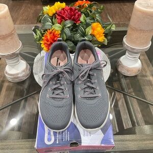 Skechers Charcoal and Pink Athletic Shoes